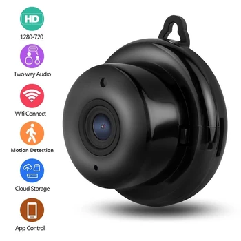 Kruiqi HD 720P WIFI Mini Wireless IP Camera Night Vision Mini Camcorders Kits for Home Security CCTV Camera
