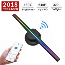 Upgraded 42cm/16.54″ Wifi 3D Holographic Projector Hologram Player LED Display Fan Advertising Light APP Control