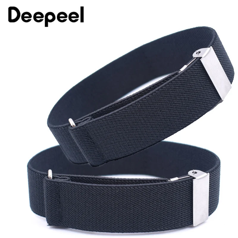 

Deepeel 1/5pair 2.5/3.5X35cm Adult Unisex Shirt Cuff Non-slip Strap Nylon Elastic Suspenders Fashion Man's Armbands Suit Decor