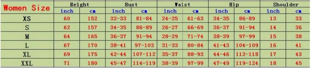 women size
