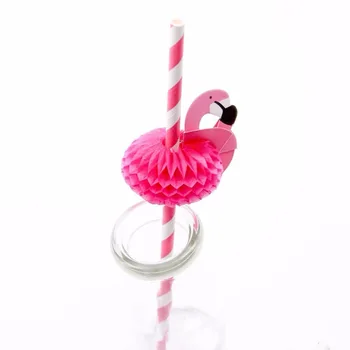 

1000pcs/Lot Rose PinkBlue Flamingo Paper Straws Cocktail Decorative Straws For Hawaii Birthday Gentlewoman Lady KidsParty