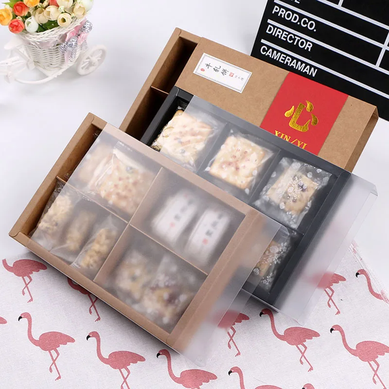 

Drawer Shape Cookie Package Baking Cake Box for Chocolate Muffin Biscuits Luxury Wedding Party Decor