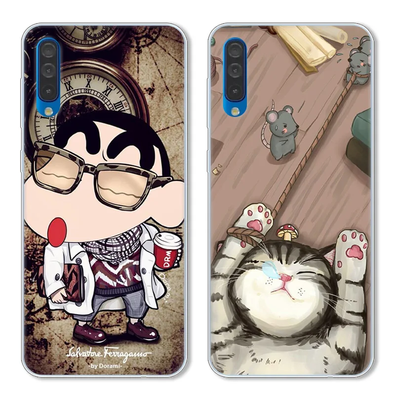 For Coque Samsung A50 Case Silicone Soft TPU Cover For Samsung Galaxy A50 Cases Funda A 50 A505 Case Rose Flower Cute Capas