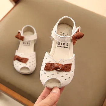 

Kids Sneakers Summer Girls Sandals Bow Princess Shoes Children's Beach Shoes Baotou Soft Bottom Baby Sandals Fashion