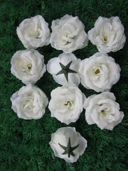

Free Shipping Sale 50 pcs /white Flower 7 cm Artificial flower Silk Rose Heads Wedding Christmas Party, DIY jewelry decoration