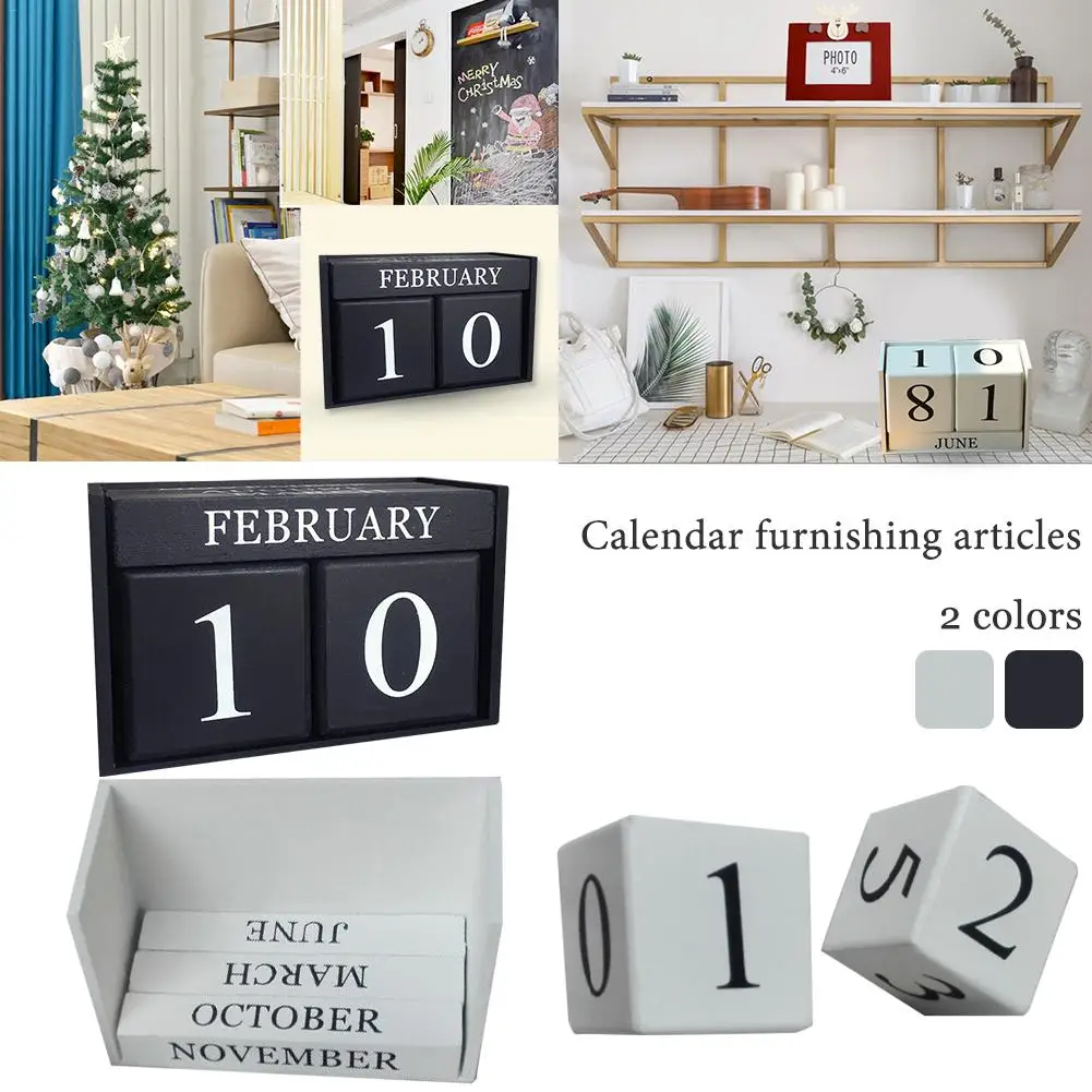 

European Calendar Innovative Perpetual Calendar Photography Prop Home Furnishing Decoration Calendar Table Decor