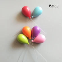 6 sztuk przenośny kształt balonu śliczne akcesoria rzemieślnicze Mini dekoracja lodówka magnes strona główna tablica wiadomość uchwyt ABS