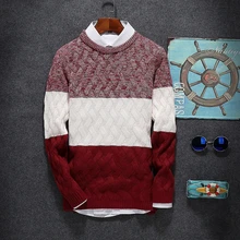 Men’s Round Neck Long Sleeved Sweaters, Left ROM New Hot Sale Men Fashion Business Sweater, Warm and Comfortable Size S M L-2XL