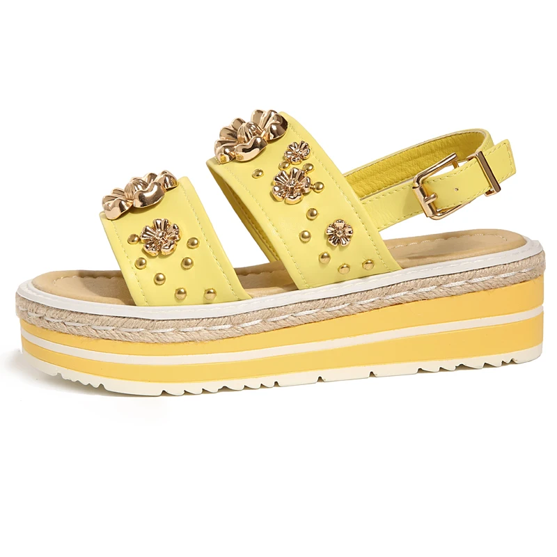 Toe Oro Medio Mujeres Amarillo As Show Peep Claro as Show Hebilla Plataforma Goma Niña Dulce Zapatos Rosa De Talón Dos Flor Sandalias 87TfFw0q7