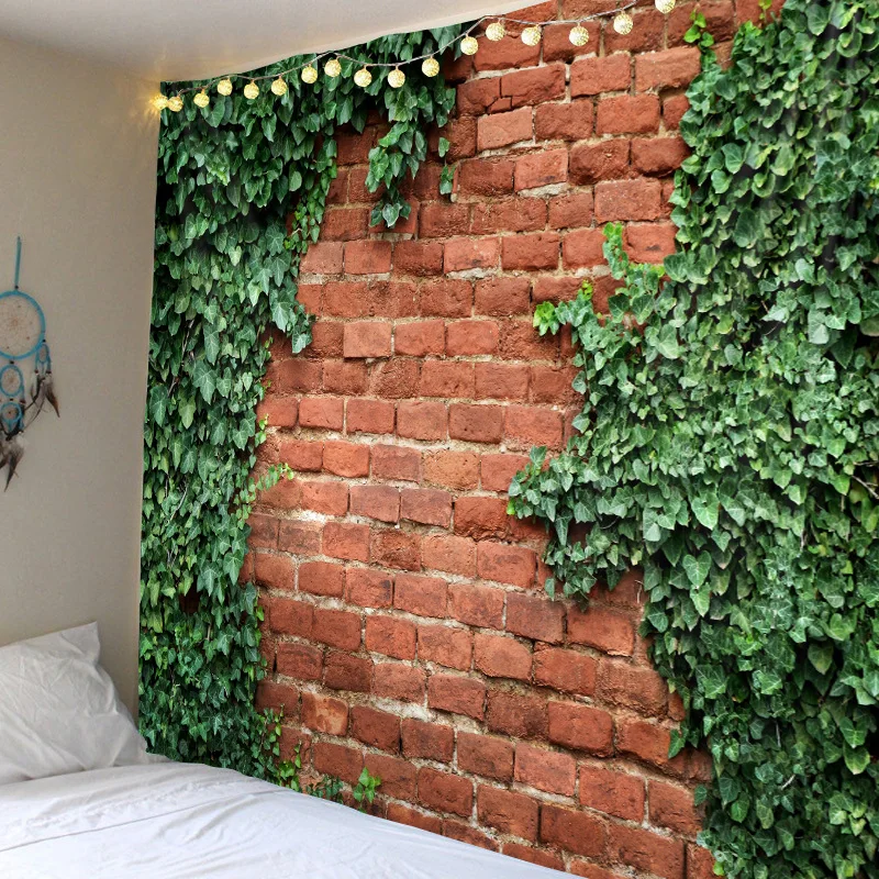 Зеленое растение на стене Декор психоделический гобелен на стену индийская МАНДАЛА ГОБЕЛЕН хиппи гобелен Бохо настенная ткань