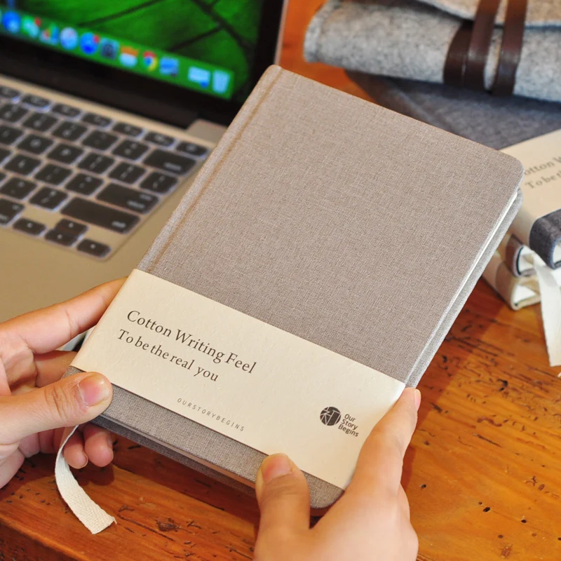 OUR-STORY-BEGINS Cotton Times Series A5 Blank Inner Page Original Notebook Hardcover Notepad 1PCS