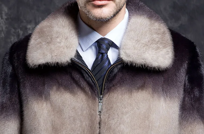 M. Y. FANSTY шуба 2019 зима американский Серебряный Синий норки стенд квадратный воротник для человека натуральный мех куртка на молнии серая