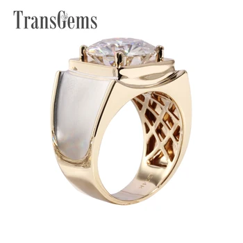 

3 Carat Solid 585 Gold Classic Men's Ring Subtle Genuine Moissanite Engagement Ring For Men Popular Design Ring Fast Free Ship