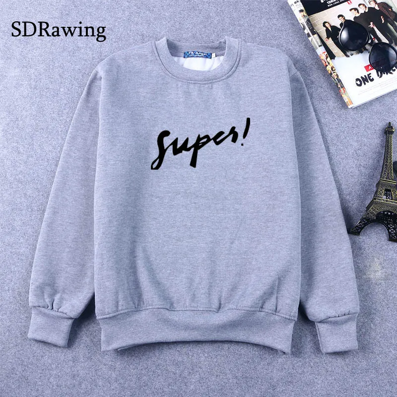 New supes Print Women Sweatshirts Cotton Casual Funny Sweatshirts For Lady Top  Hipster Tumblr Drop Ship