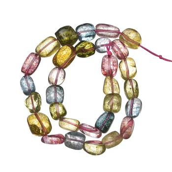 

Natural Colorful Tourmaline Loose irregular Stone Beads 10-15mm For Jewelry DIY Bracelets &Necklace for women female 15inch