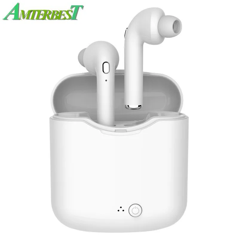 

AMTERBEST TWS Wireless Earphone Bluetooth Headset Stereo Earbuds 3D Surround Sound with Charging Case for IPhone Android Phone