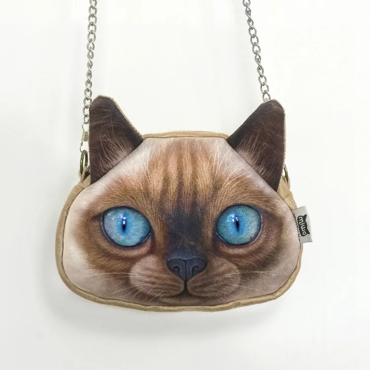  2017 3D cat  Animal women shoulder bags female purses and handbags chain crossbody bags for women messenger bag ladies hand bags 