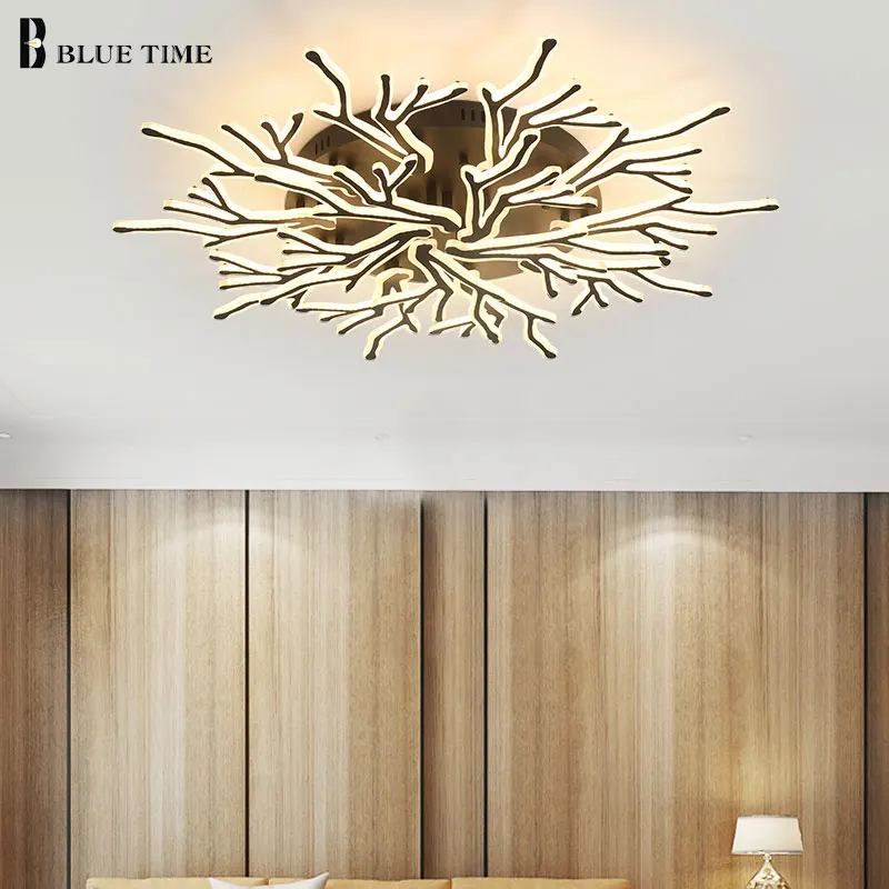 

Black Creative Acrylic Modern Led Chandeliers Living Room Bedroom Dinning Room Chandeliers Ceiling Mounted Home Lighting Fixture
