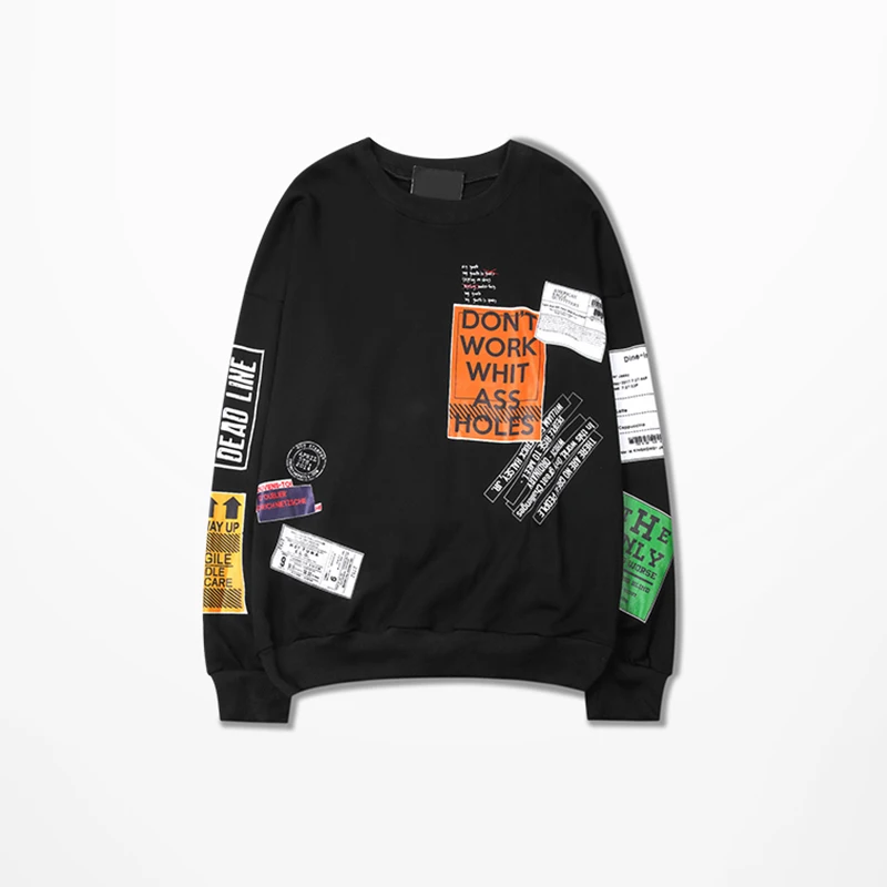 HEYGUYS Мода Европа США high street sweatershirts для мужчин прохладный хип хоп одежда Лидер