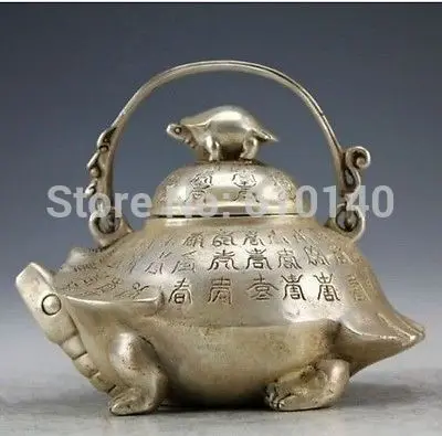 

Oriental Vintage Handwork Copper Portable Tortoise Teapot AAA