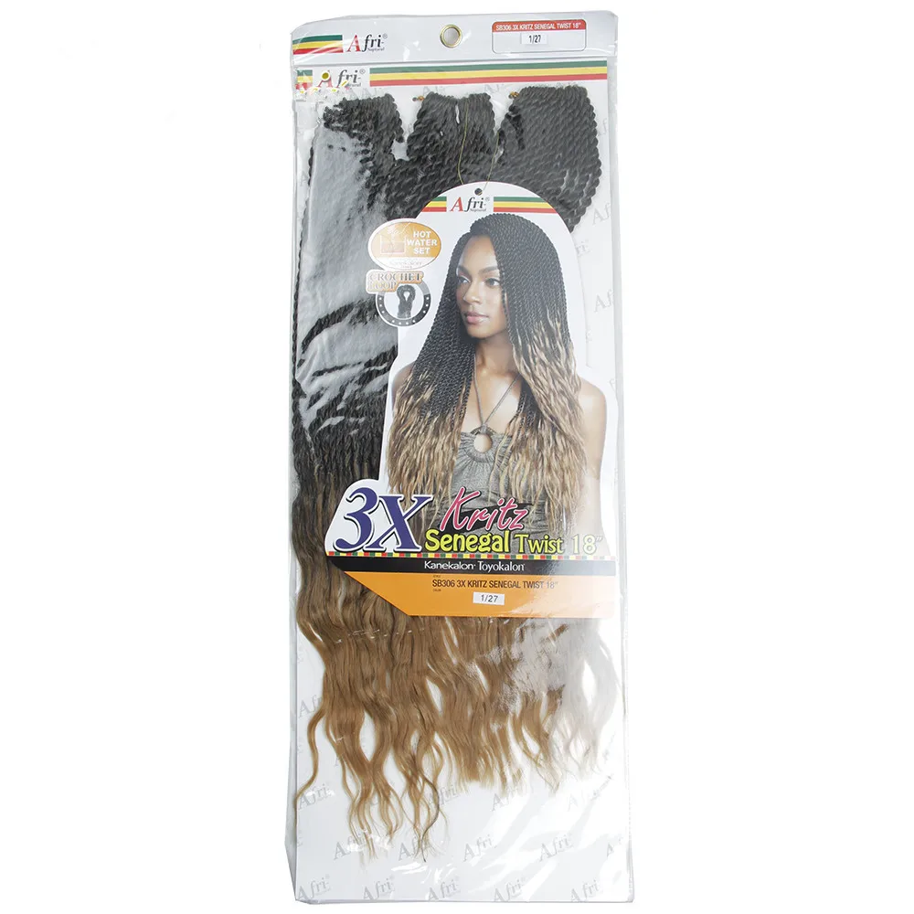 CROCHET loop pretwisted 3X senegal twist 18inch  (44)