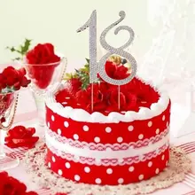 Новые Стразы с золотым блеском на день рождения, 18 Топпер для торта, кекса, топперы для детского душа, флажки для торта, дня рождения, свадьбы, Decora