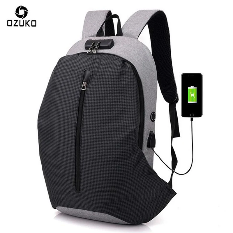 Рюкзак OZUKO мужской с защитой от кражи USB 2018|Рюкзаки| |