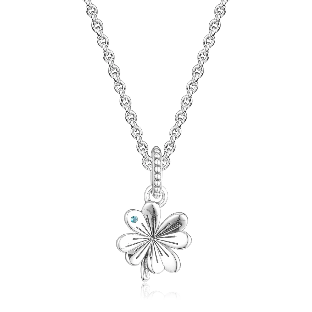 DIY Подходит для Pandora Charms Браслеты Lucky Four-Leaf бусины с клевером 925 пробы-серебро-ювелирные изделия