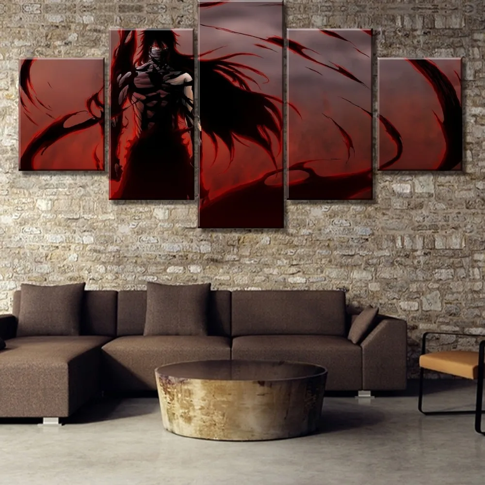 Waliicorners 5 Piece Canvas Art Red Nightmare Bleach Cuadros Decoracion Paintings on Canvas Wall Art for Home Decorations Wall Decor Artwork 7 HTB1Z0YPLSzqK1RjSZPcq6zTepXaV