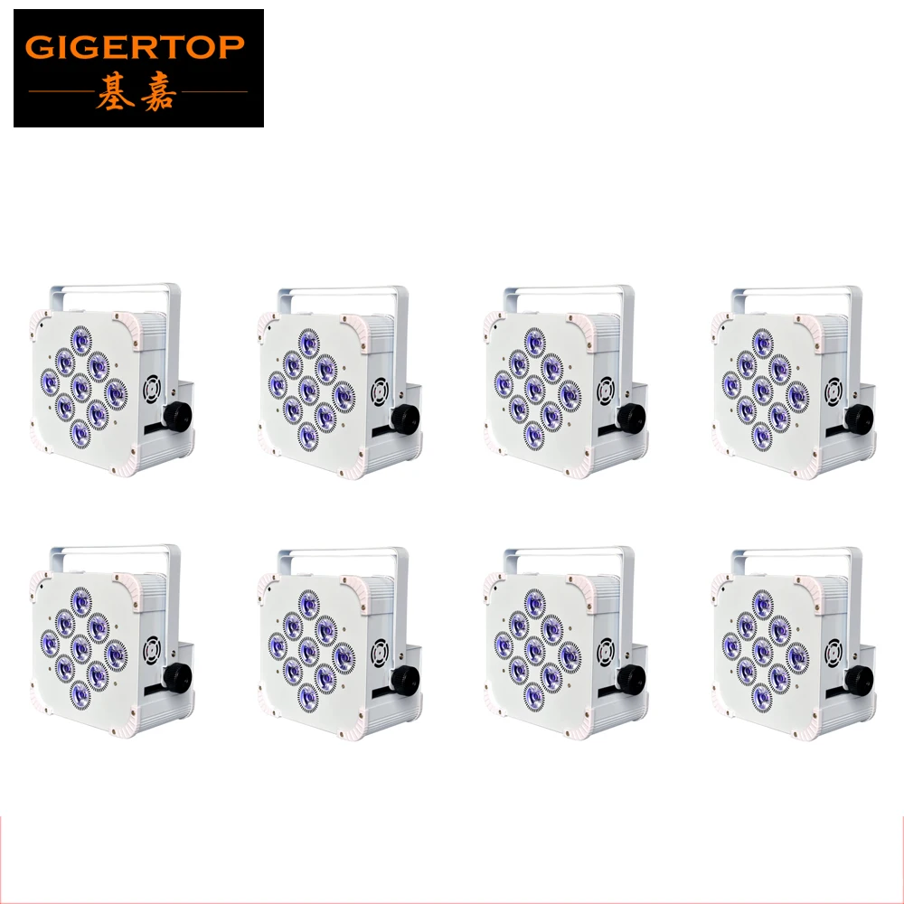 

Freeshipping 8 Unit DMX Battery Powered 9x18W White/Black Stage Led Par Light Wireless Remote Control Indoor Wall Washer Light