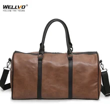 Мужская кожаная дорожная сумка, большая спортивная сумка, круглая сумка для женщин, мужские гимнастические сумки для мужчин, женские сумки через плечо XA180WC