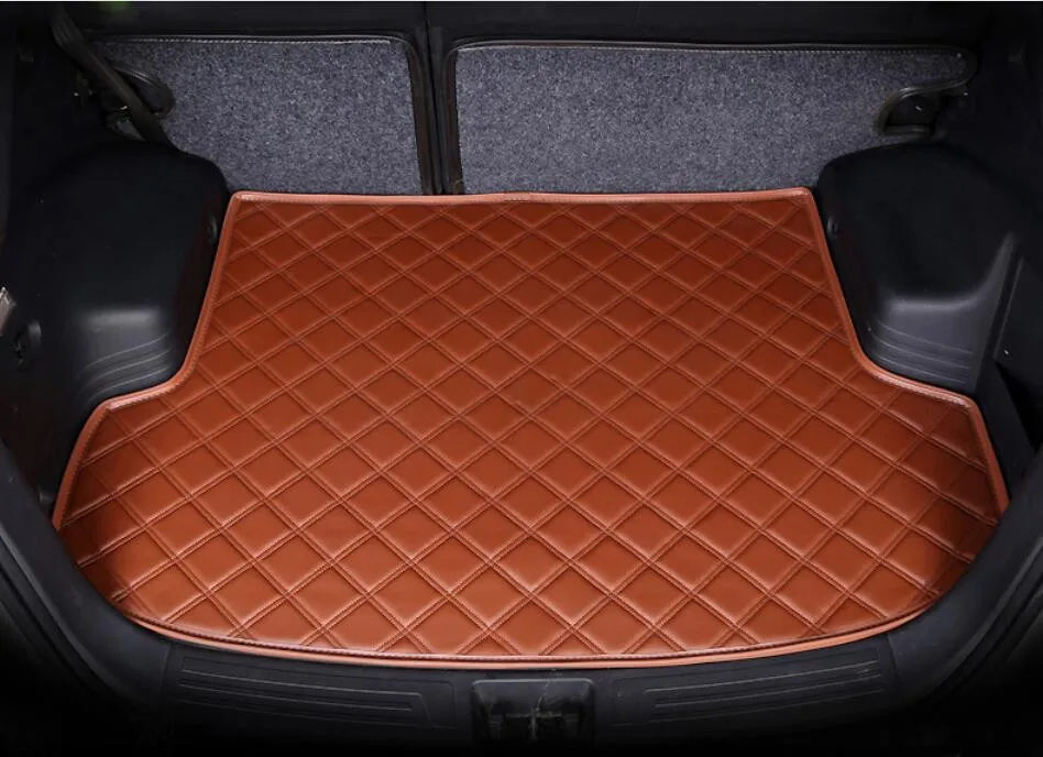 

Auto Cargo Liner Trunk Mats For Audi Q3 35 40 TFSI Quattro 2012-2017 Boot Mat High Quality New Soft Leather Mats Free shipping