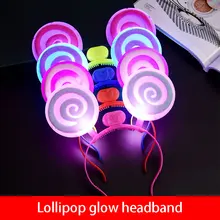 Светящиеся наголовный обруч кошелек с застежкой леденец обруч светящиеся пластиковая игрушка подарок для вечерние карнавальный Забавный светодиодный косплей игра орнамент детский подарок