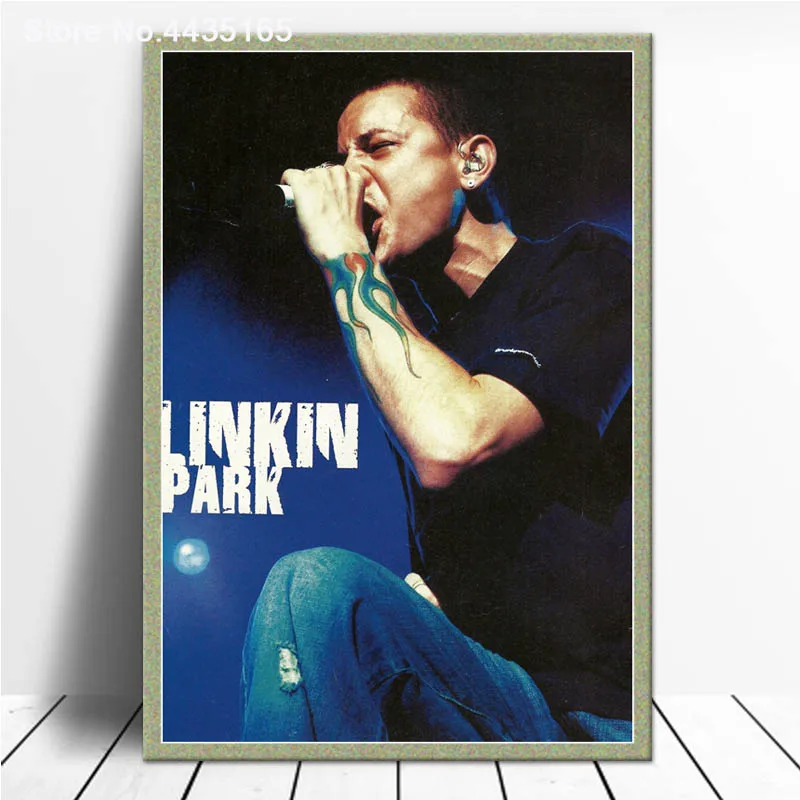 

Chester Bennington Poster Linkin Park Rock Music Band Posters and Prints Canvas Painting Wall Art Picture Living Room Home Decor