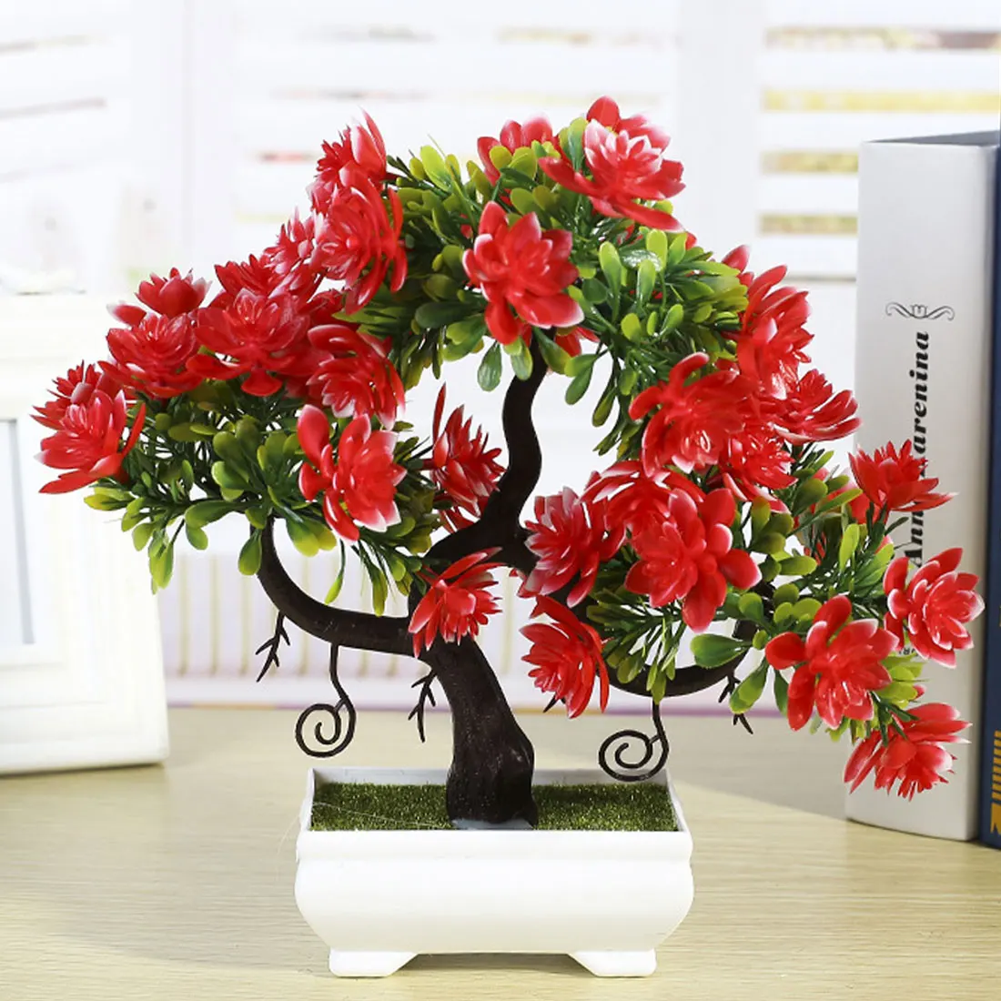 Искусственные растения flores artificiais para decora 1 шт., имитирующие бонсай, Свадебные Декоративные искусственные цветы, искусственные горшки
