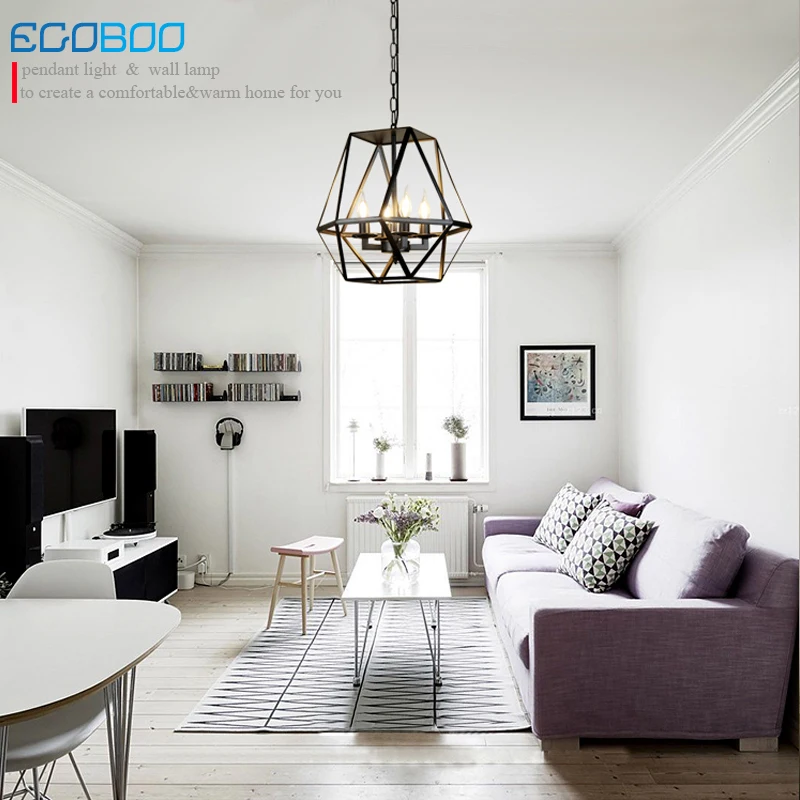 Loft Nordic retro iron chandelier personalized creative American industrial wind living room bedroom restaurant bar table lamp