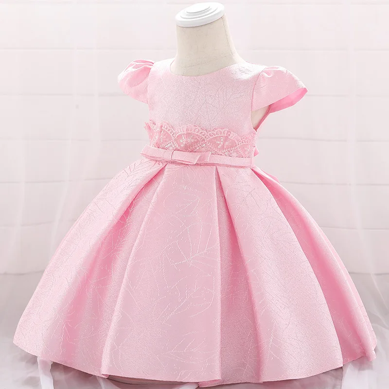 Платье для девочек на первый день рождения, летняя детская одежда, платье принцессы для новорожденных девочек, платье для вечеринки, свадьбы, крестильное платье для маленьких девочек