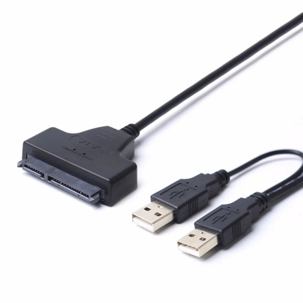 SOONHUA высокое Скорость передачи SATA двойной USB2.0 конвертер Порты usb жёсткие диски SATA адаптер для 2,5 дюйма твердых механические дисковые