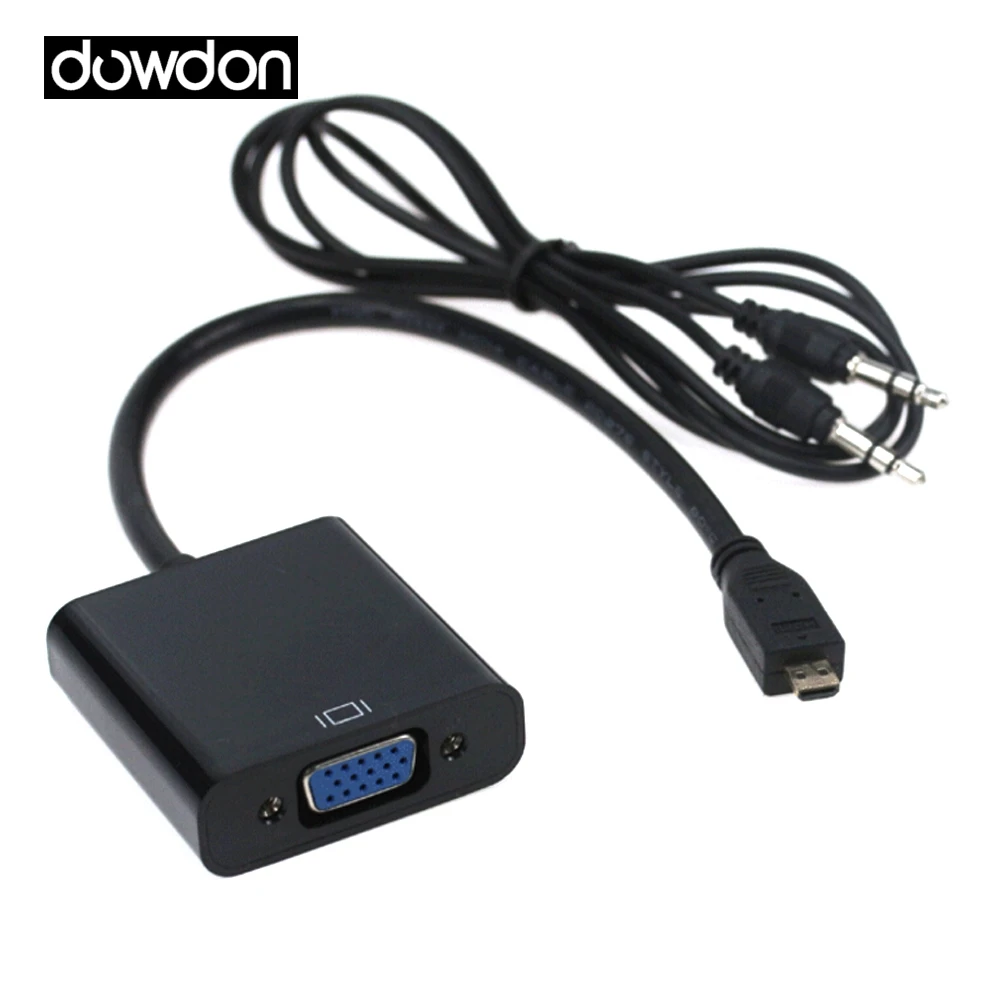 

Support 720P 1080P Male to Female Micro HDMI to VGA Cable Adapter for PC Laptop Projectors