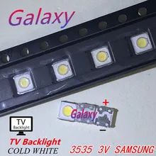 100 шт. светодиодный 3537 3535 светильник с бусинами холодный белый Высокая мощность 1 Вт 3 в лм для SAMSUNG светодиодный ЖК-Телевизор с подсветкой