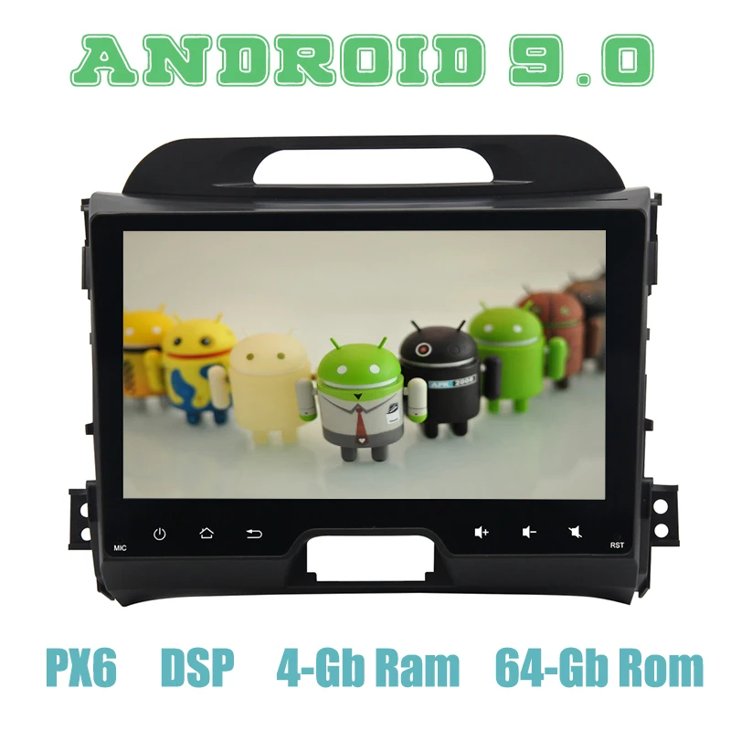 

PX6 Android 9.0 Car GPS Radio Multimedia for Kia Sportage R 2010-2016 with IPS screen DSP 4+64GB Auto Stereo