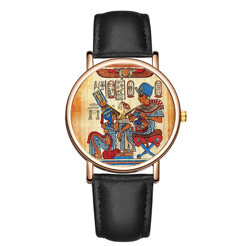 

B-9068 BAOSAILI Brand Mens Casual Style Watch Vintage Pattern Face Dial Leather Quartz Sports Watch