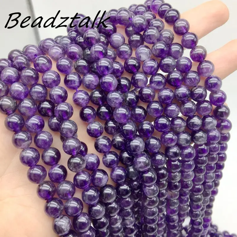amethyst stone bead round spacer
