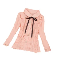 Г. Осенняя детская одежда школьные блузки для девочек Одежда для детей Одежда для маленьких девочек шифоновая Детская рубашка милый бант Blusas От 2 до 16 лет