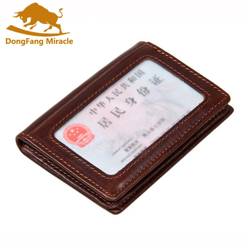 

Men wallets genuine leather Credit ID card holder wallet men Mini Wallet case Purse men women Pouch bag Free shipping