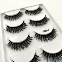 Hbzgtlad 5 пар настоящие накладные ресницы из норки 3D натуральные накладные ресницы норковые ресницы мягкие ресницы наращивание макияжа комплект Cilios G800