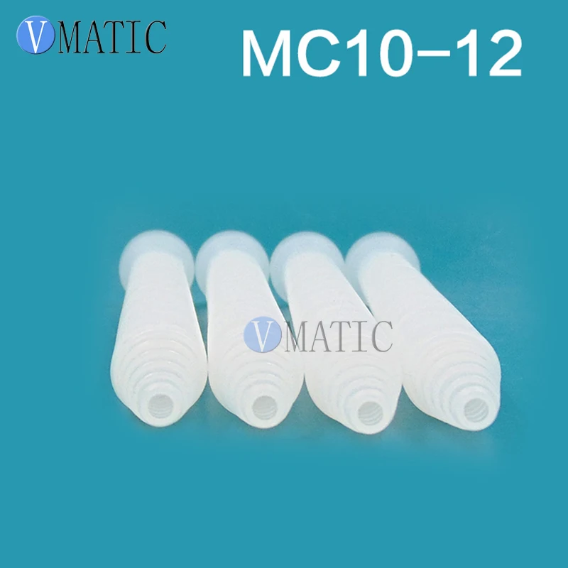 Полимерный статический миксер MC10-12 смесительные насадки для Duo Pack Epoxies(белый сердечник