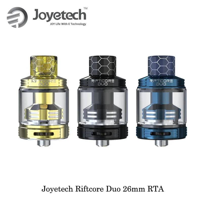

Electronic Cigaratte Original Joyetech Riftcore Duo 26mm RTA Tank Atomizer 3.5ml Capacity RFC Heater SelfCleaning Vape Vaporizer