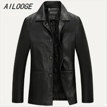 AILOOGE демисезонная мужская куртка из мягкой искусственной кожи мужские деловые повседневные пальто мужские jaqueta masculinas Inverno Couro Большие размеры 4XL