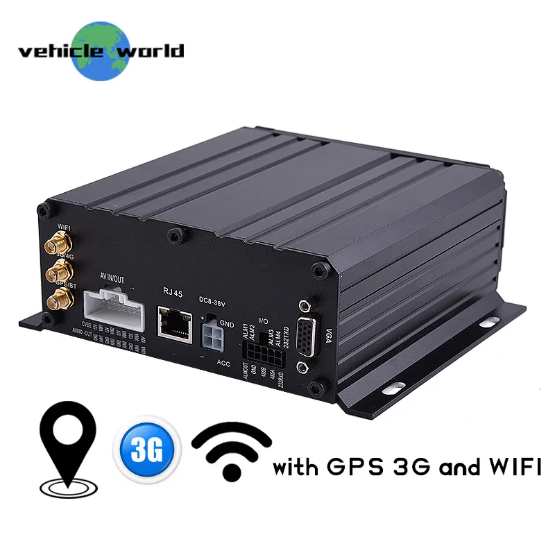 8 е байка 36В широкий диапазон напряжения питания 720 p 4 каналов Мобильный DVR с Wi Fi gps